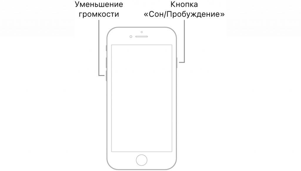 перезагрузка iPhone 7